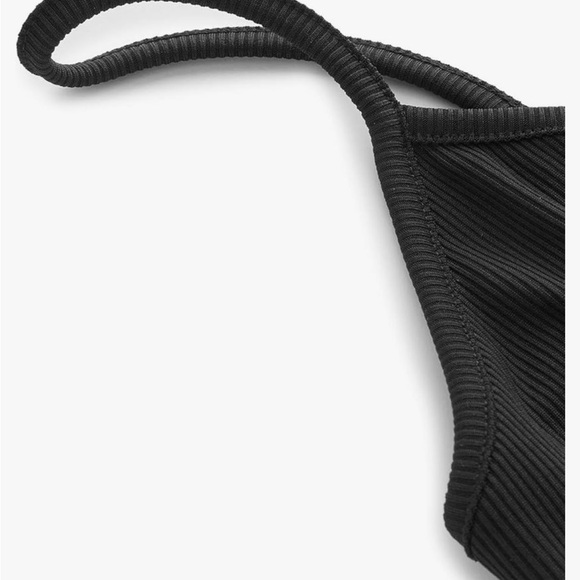 SHEIN Women's Casual V Neck Ribbed Knit Overlap Front Crop Cami Top - Picture 6 of 7